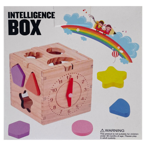 Дитяча дерев'яна іграшка "Куб-сортер" C15046 годиник (C15046)