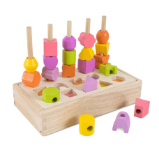 Дитяча дерев’яна іграшка "Пірамідка-сортер" C9407, 8 карток (C9407)
