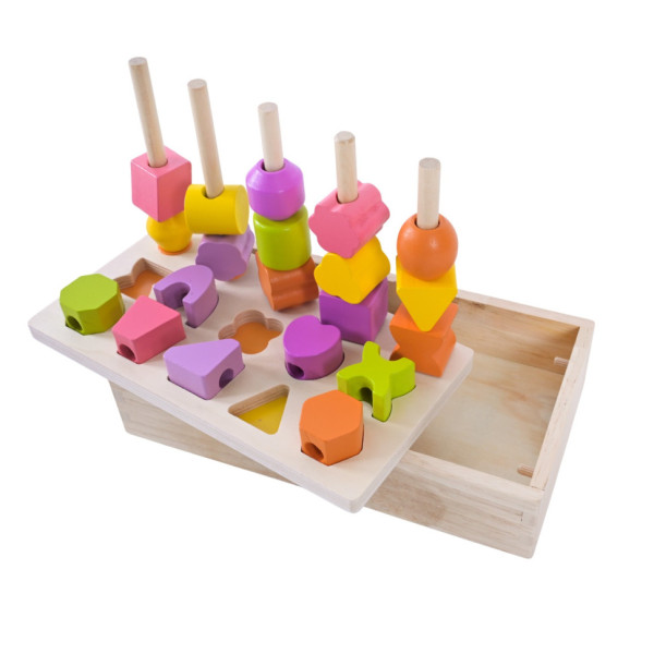 Дитяча дерев’яна іграшка "Пірамідка-сортер" C9407, 8 карток (C9407)