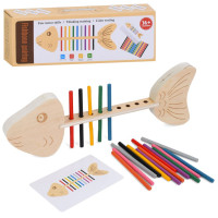 Дерев'яна іграшка сортер "Риба" MD 0746 кольорові палички (MD 0746)