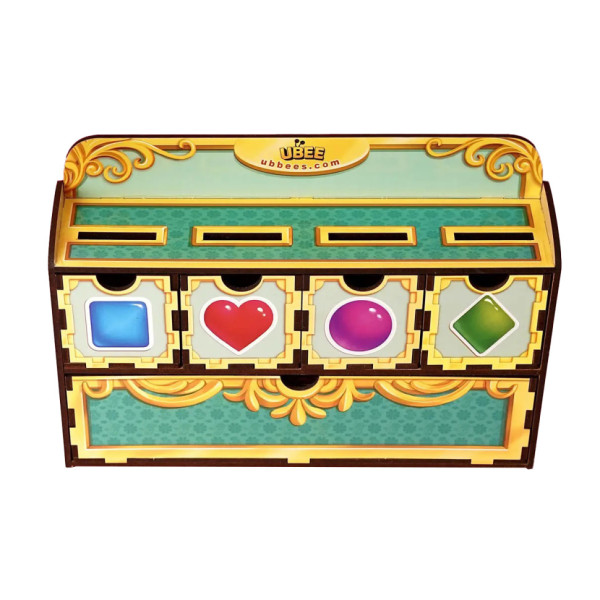 Дерев'яна настільна гра "Фігури" Ubumblebees (ПСД072) PSD072 сортер-комодик (PSD072)