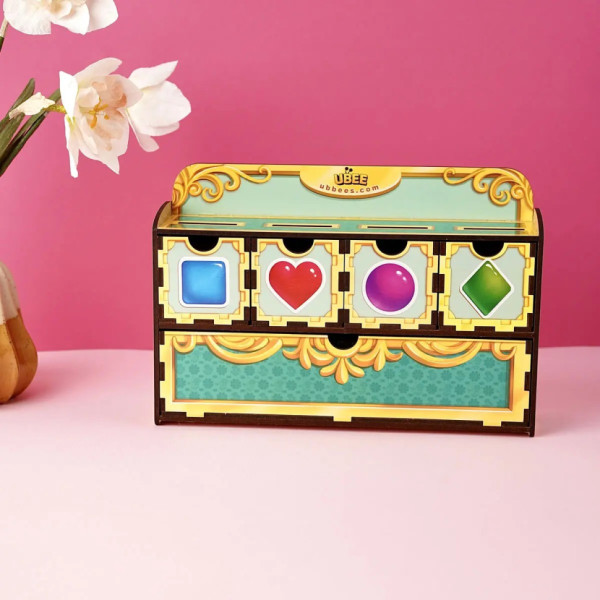 Дерев'яна настільна гра "Фігури" Ubumblebees (ПСД072) PSD072 сортер-комодик (PSD072)