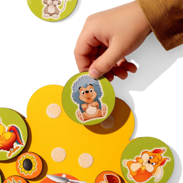 Дерев'яний дитячий сортер "Хто що їсть" (ПСД276) PSD276 на липучках (PSD276)