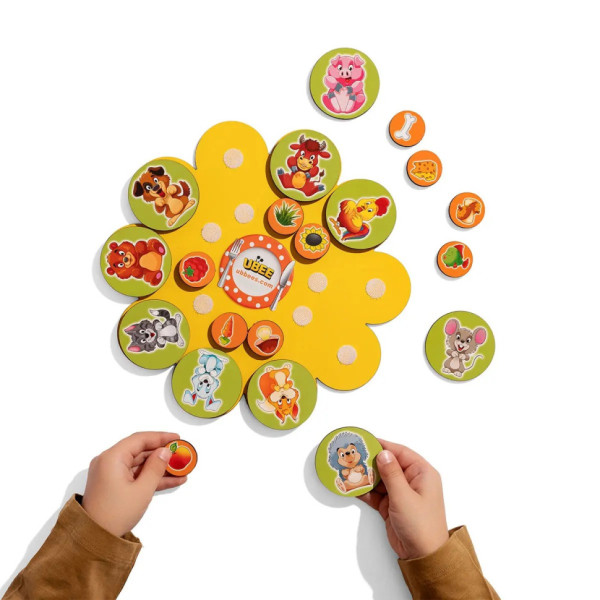 Дерев'яний дитячий сортер "Хто що їсть" (ПСД276) PSD276 на липучках (PSD276)