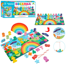 Деревянная игрушка Центр развивающий MD 1647 рыбалка, цифры, слова укр/рус (MD 1647)