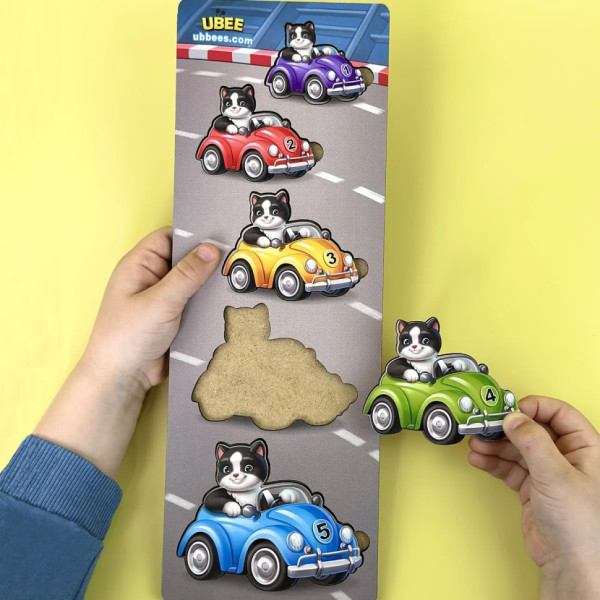 Дерев'яний дитячий сортер "Гонщики більше - менше" (ПСД298) PSD298 (PSD298)