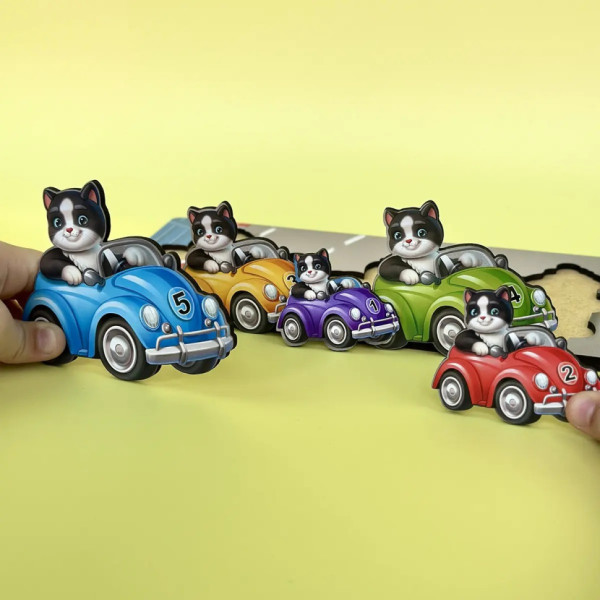 Дерев'яний дитячий сортер "Гонщики більше - менше" (ПСД298) PSD298 (PSD298)