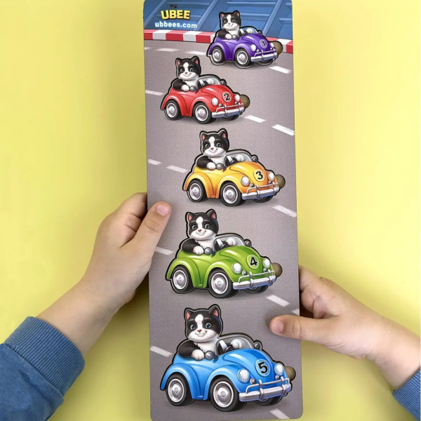 Дерев'яний дитячий сортер "Гонщики більше - менше" (ПСД298) PSD298 (PSD298)