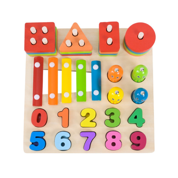 Дитяча дерев’яна іграшка "4 в 1" C9404 рибалка, ксилофон (C9404)