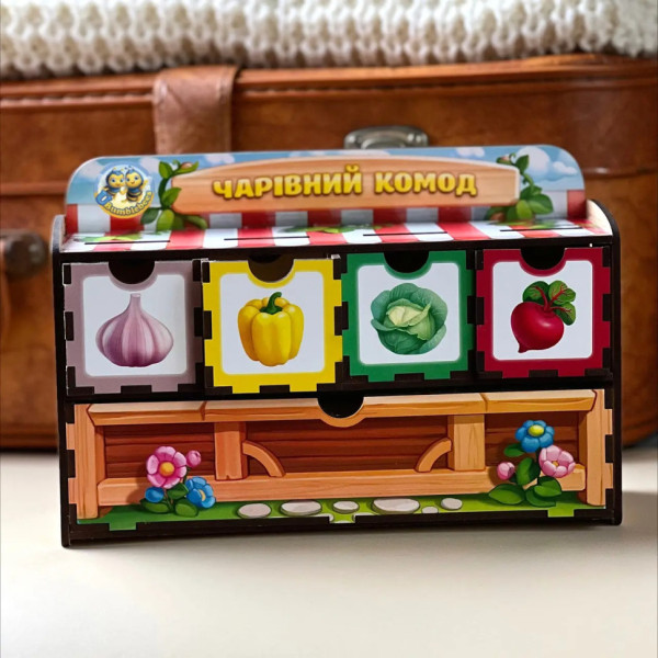 Дерев'яна настільна гра "Рахунок -1" Ubumblebees (ПСД069) PSD069 сортер-комодик (PSD069)