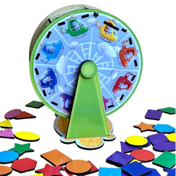 Дерев'яний сортер "Барабан" Ubumblebees (ПСФ135) PSF135 геометричні фігури (PSF135)