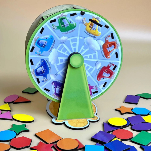 Дерев'яний сортер "Барабан" Ubumblebees (ПСФ135) PSF135 геометричні фігури (PSF135)