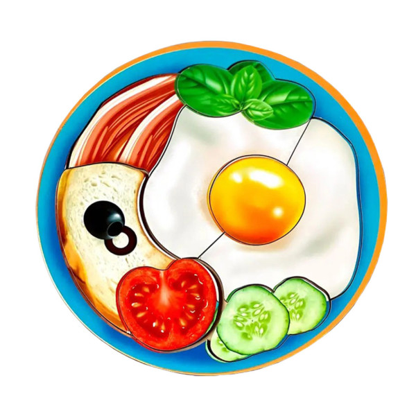 Дерев'яний пазл-сортер "Сніданок" (ПСД137) PSD137 (PSD137)