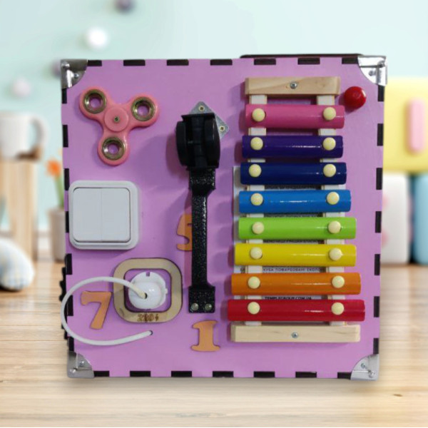 Розвиваюча іграшка Бізікуб Temple Group TG200132 30х30х30см Рожевий (TG200132)