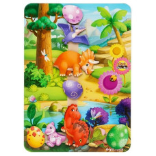 Дерев'яна настільна гра "Долина динозаврів" Ubumblebees (ПСФ038) PSF038 на липучках (PSF038)