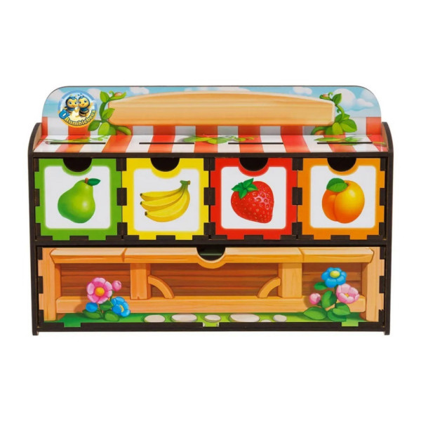 Дерев'яна настільна гра "Рахунок -2" Ubumblebees (ПСД070) PSD070 сортер-комодик (PSD070)