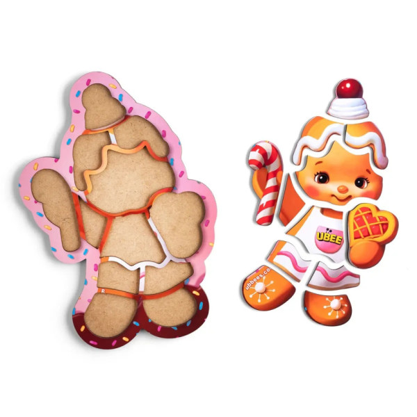 Дерев'яний пазл-вкладиш "Новорічне печиво" (ПСФ149) PSF149 (PSF149)