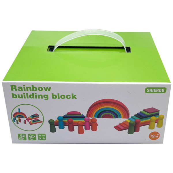 Дитяча дерев'яна іграшка сортер 4 в 1 "Веселка" C15016  (C15016)