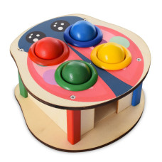 Дерев'яна іграшка стукачка "Жук" MD 1682C, молоток (MD 1682C)