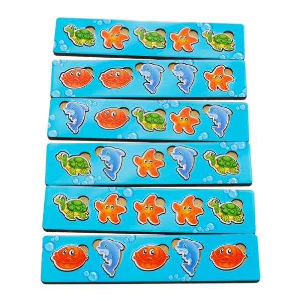 Дерев'яна настільна гра "Морські жителі-2" Ubumblebees (ПСД004) PSD004 сортер-комодик (PSD004)