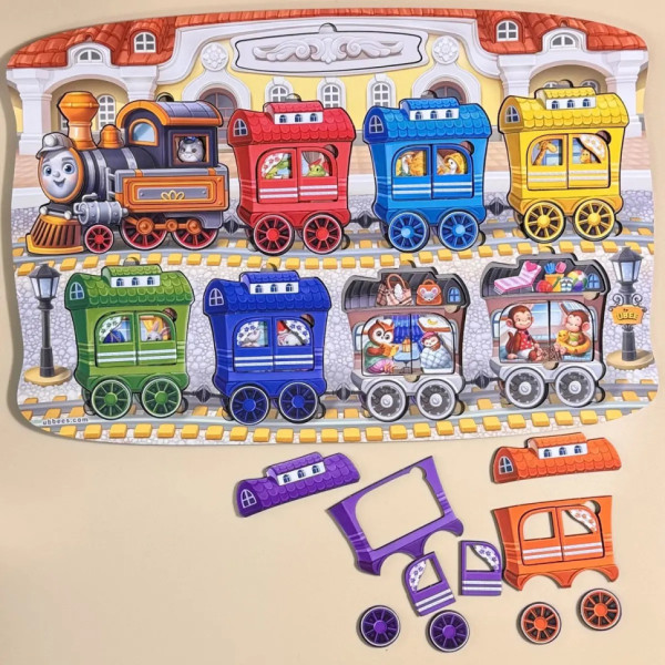 Дерев'яний дитячий сортер "Потяг великий" (ПСД296) PSD296  (PSD296)