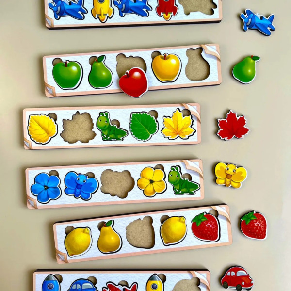 Дерев'яна настільна гра "Кольори" Ubumblebees (ПСД071) PSD071 сортер-комодик