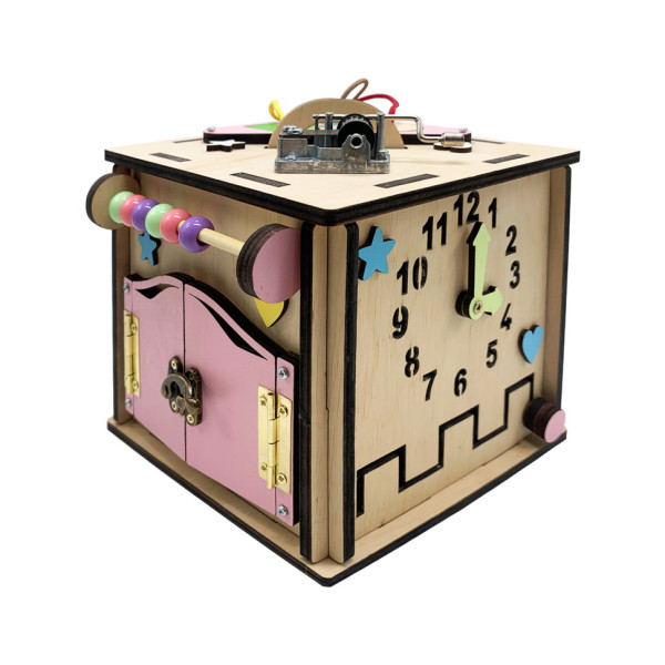 Розвиваюча іграшка Бізикуб Temple Group TG774136 15х15х15 см Натуральний (TG774136)