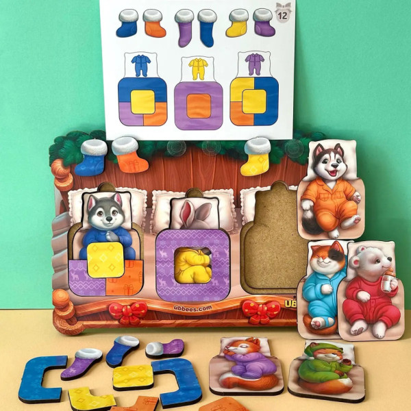 Дерев'яний сортер "Тварини в ліжечку" PSD302 (ПСД302) (PSD302)