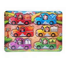 Розвивальна гра з картками "Тварини на вантажівках (літо) (ПСД216) PSD216 (PSD216)