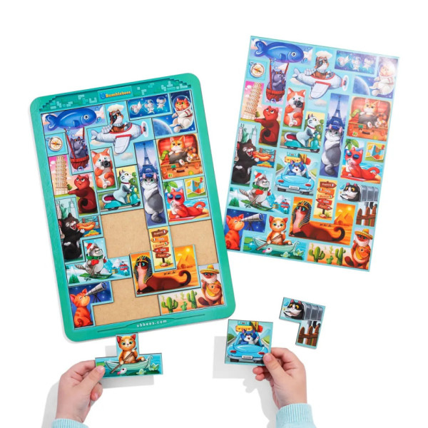 Дерев'яний сортер "Тетріс великий - Котики" (ПСД125) PSD125 (PSD125)