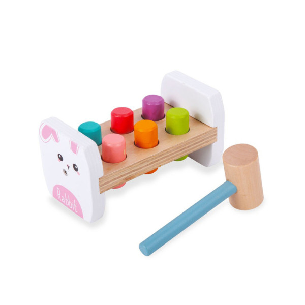 Дерев'яна іграшка стукачка "Собачка" MD 0839 молоток Кролик (MD 0839(Rabbit))