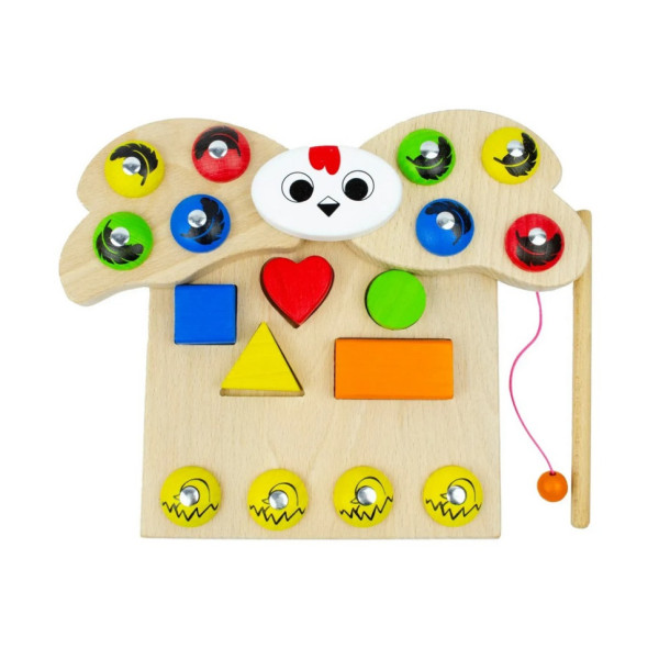 Дерев'яна розвивальна гра "Магнітний сортер Квочка" 900637 (900637)