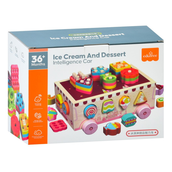 Дерев'яна іграшка Центр розвиваючий MD 0893 сортер, фігурки солодощі (MD 0893)