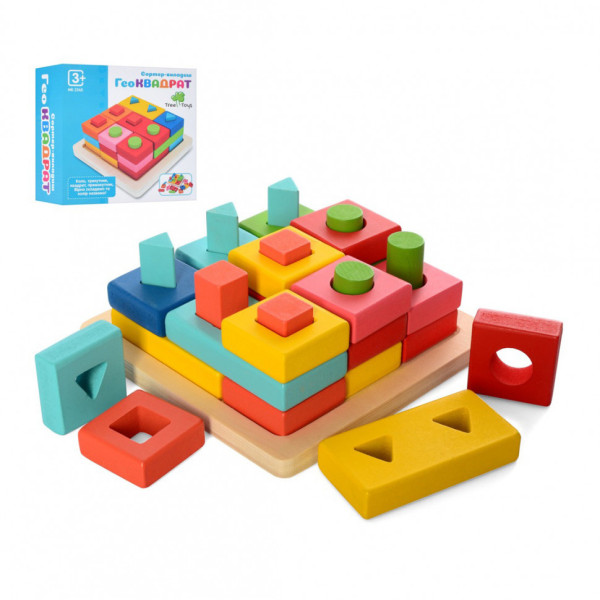 Деревянная игрушка Геометрика MD 2345 сортер-вкладыш (MD 2345)