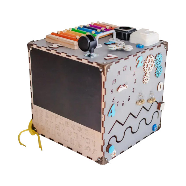 Розвиваюча іграшка Бізікуб Temple Group TG200090 30х30х30 см Сірий (TG200090)