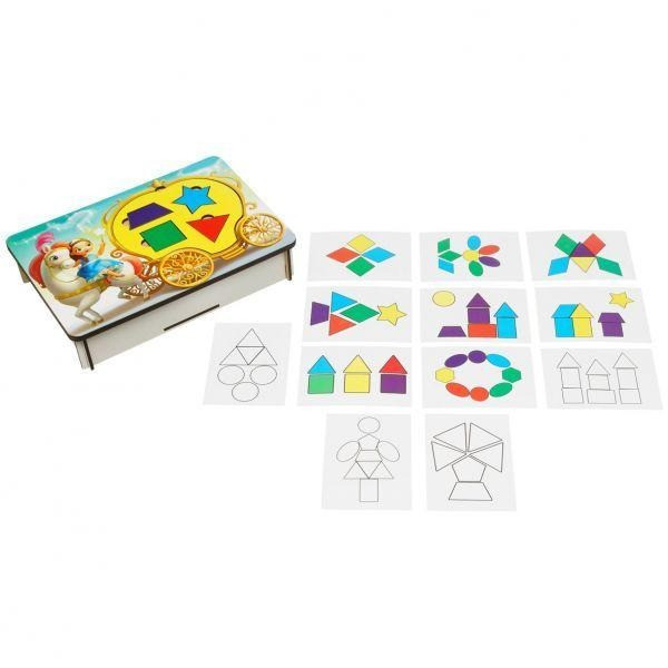 Дерев'яна розвиваюча гра "Фея і карета" (ПСД196) PSD196 танграм (PSD196)
