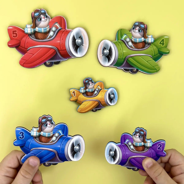 Дерев'яний дитячий сортер "Літаки більше - менше" (ПСД299) PSD299 (PSD299)