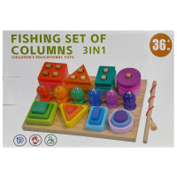 Дерев'яна іграшка магнитная рыбалка 3 в 1 C15002  (C15002)