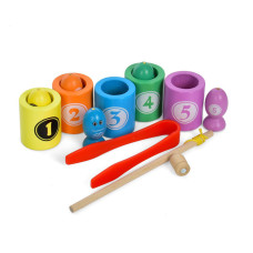 Дерев'яна магнітна іграшка "Рибалка" MD 1939 рибки, вудка, пінцет (MD 1939)