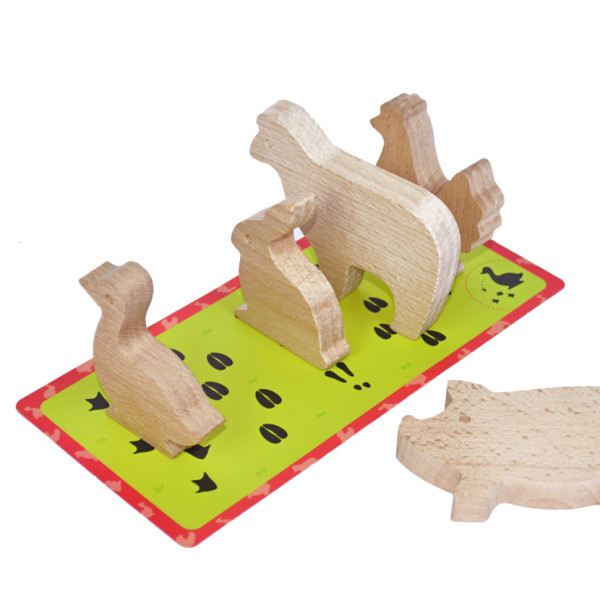 Дерев'яний ігровий набір "Фігурки тварин" Igroteco 900521, 17 деталей (900521)