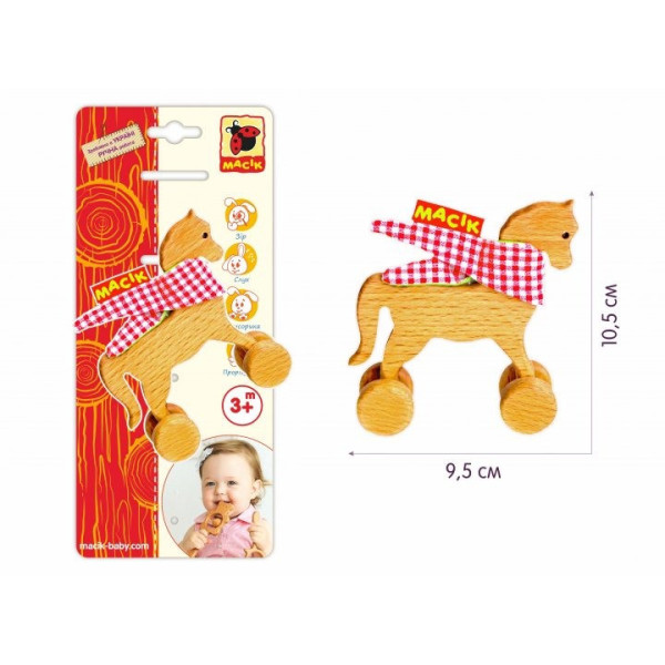 Дерев'яна каталка "Конячка" МС 061102-01