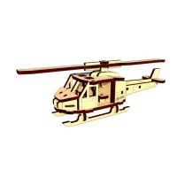 Дерев'яний міні конструктор "Гелікоптер" OPZ-012, 48 деталей