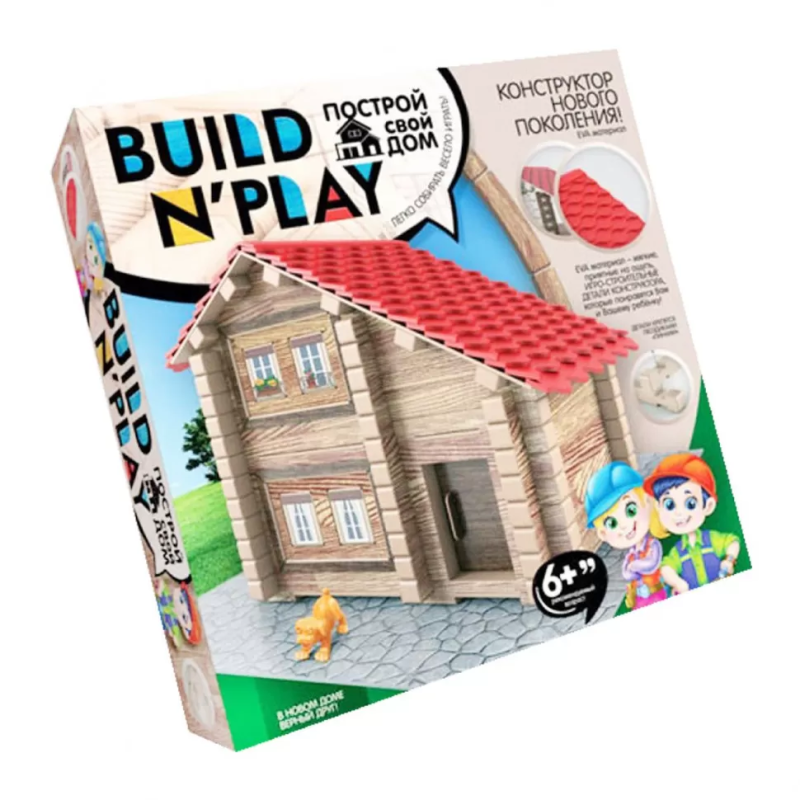 Дитячий конструктор "BUILDNPLAY" Будинок (BNP-01-01) 35931 дерев'яний