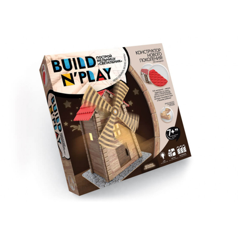 Дитячий дерев'яний конструктор МЛИН "BUILDNPLAY" 7653DT з цвяхами