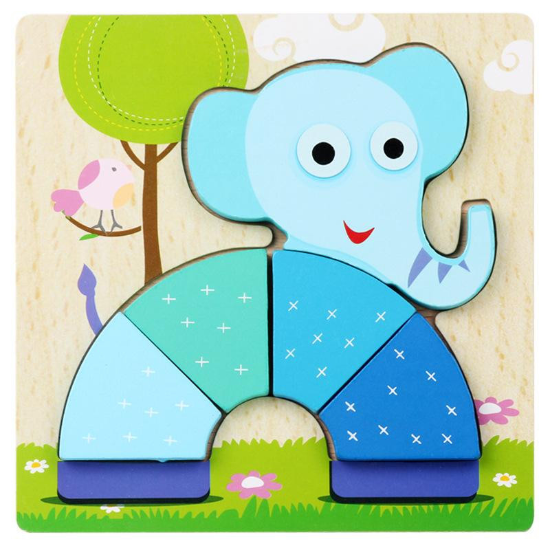 Деревянная игрушка Пазлы Bambi Животные MD 2925, 15х15 см