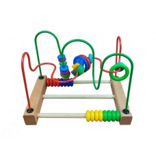 Развивающая игрушка каталка с лабиринтом MD 1241 деревянная