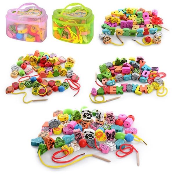 Розвиваюча іграшка Шнурівка намисто MD 0344 в банці