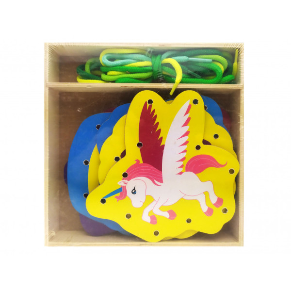 Розвиваюча іграшка шнурівка MD 2352 дерев'яна