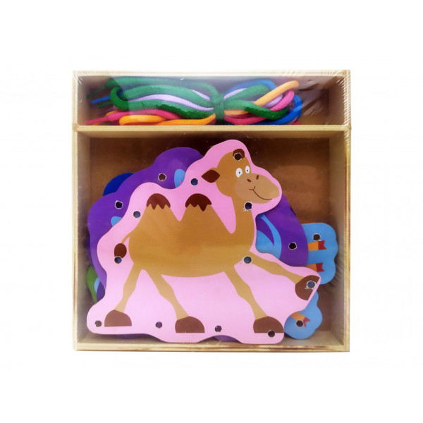 Розвиваюча іграшка шнурівка MD 2352 дерев'яна