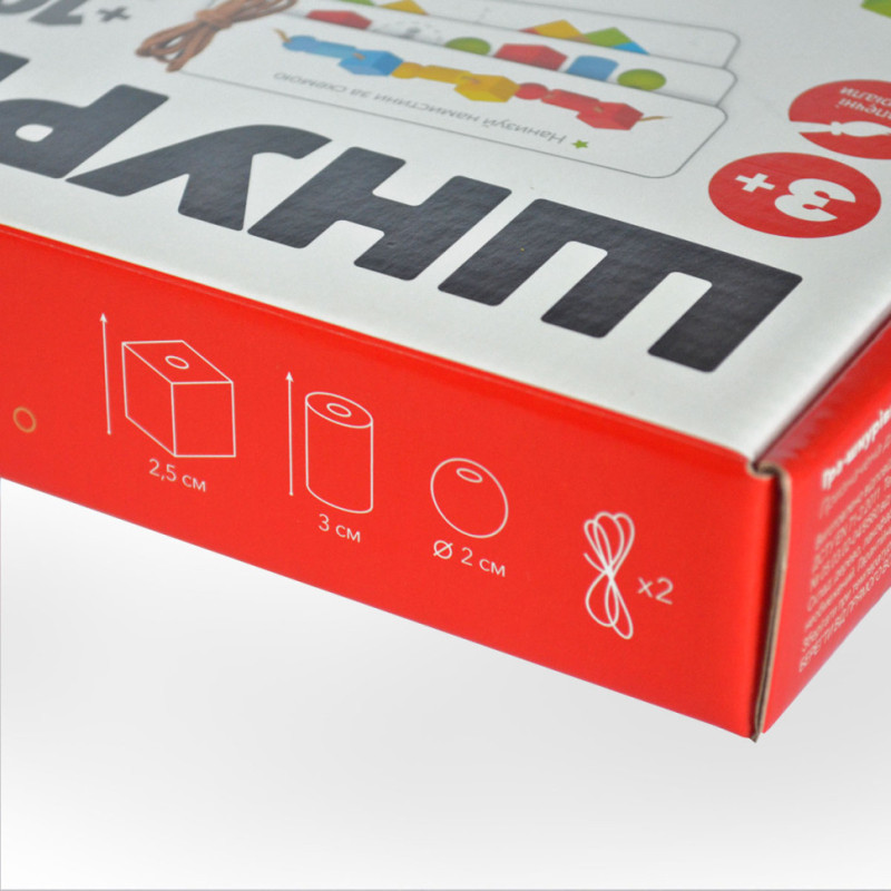 Игрушка шнуровка для малышей "Геометрика" Kupik 900019, 30 элементов